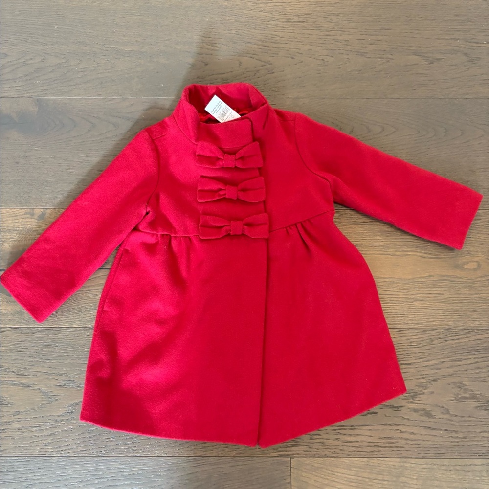 Baby gap girls red peacoat 6-9M NWT retail $139 plus tax